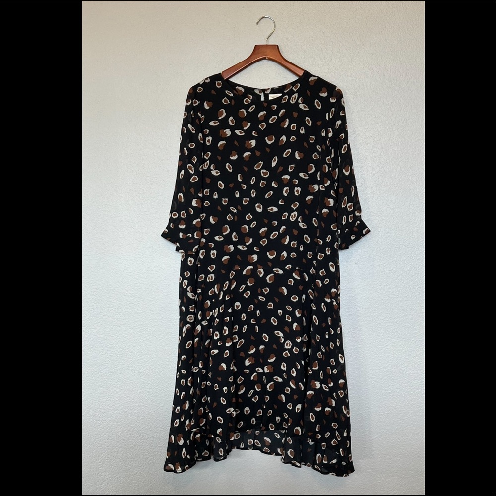 Anthropologie Seen Worn Kept Leopard Print Dress Size 8